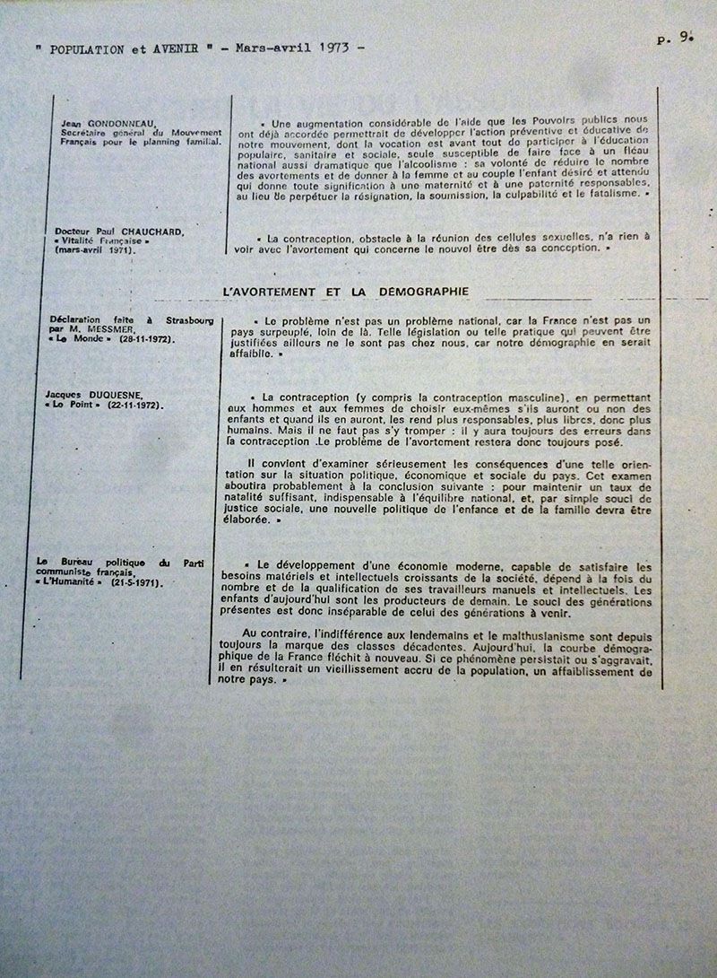 article Population et avenir